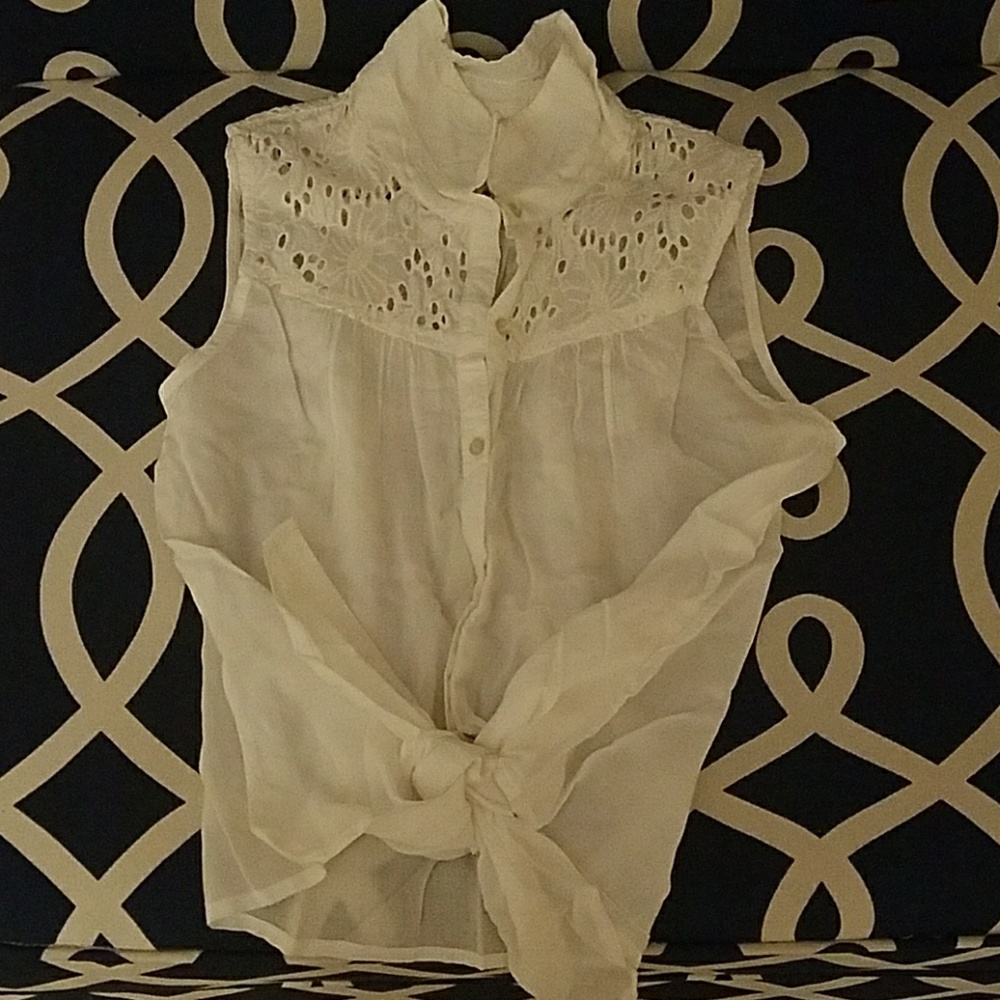 White sheer top