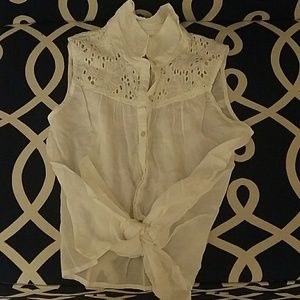 White sheer top