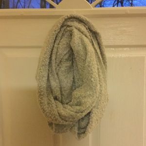Fuzzy grey scarf