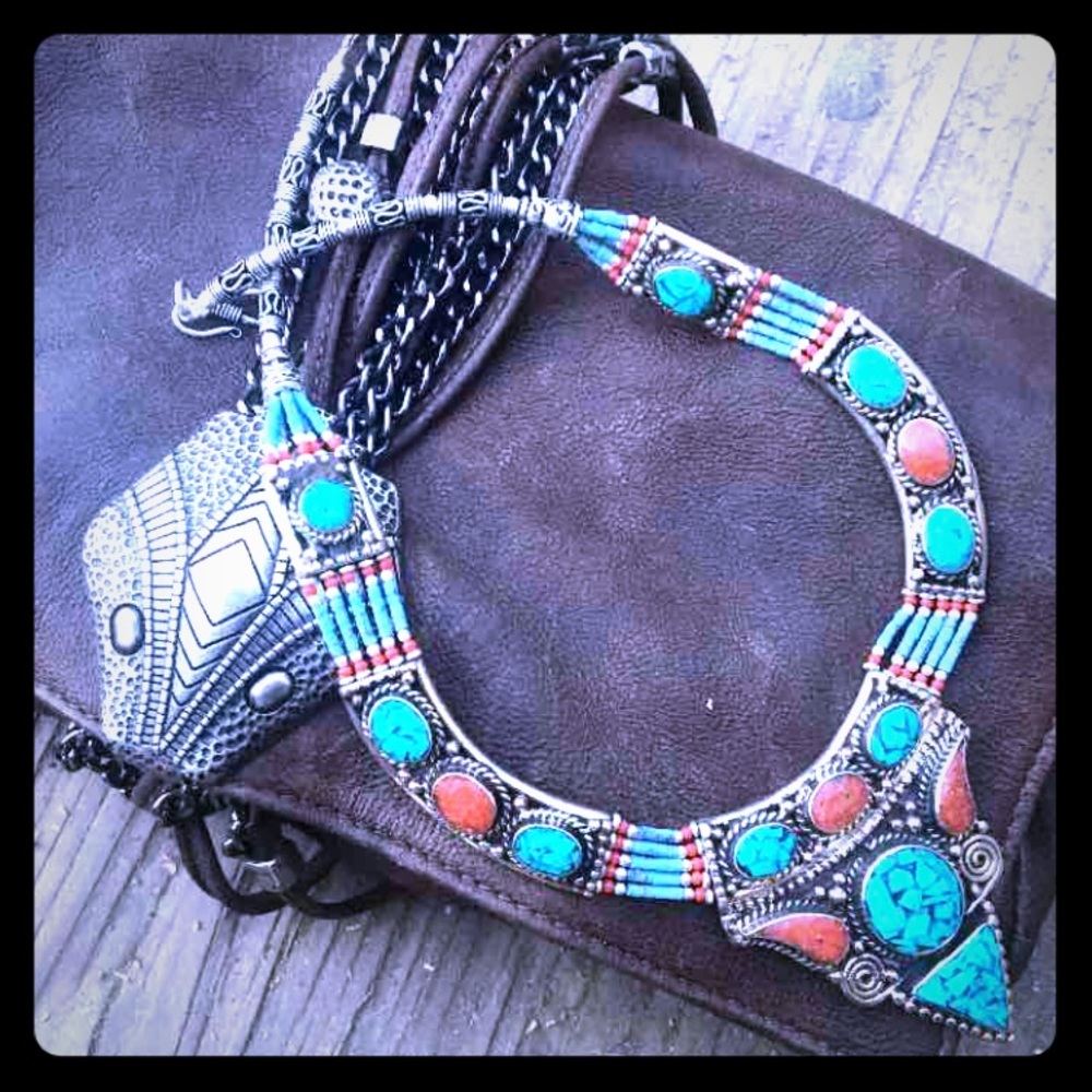 Navajo ceremony 925 Sterling silver necklace