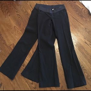 2 pairs of bootcut maternity black pants