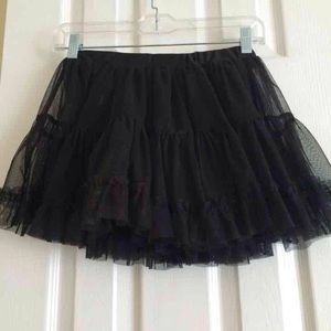 Rainbow speckled black tutu skirt