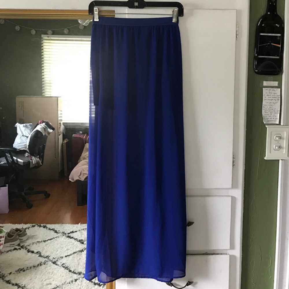 Royal blue maxi skirt