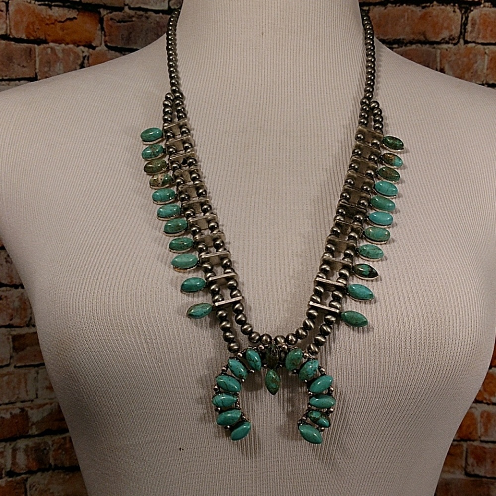 LAST ONE!! Turquoise Naja Squash Blossom - Picture 3 of 3