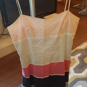 Color blocked spaghetti strap dress