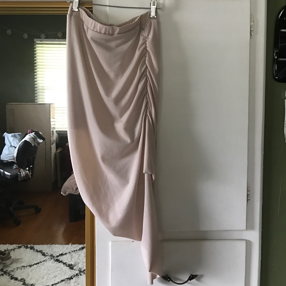 Beige asymmetrical skirt