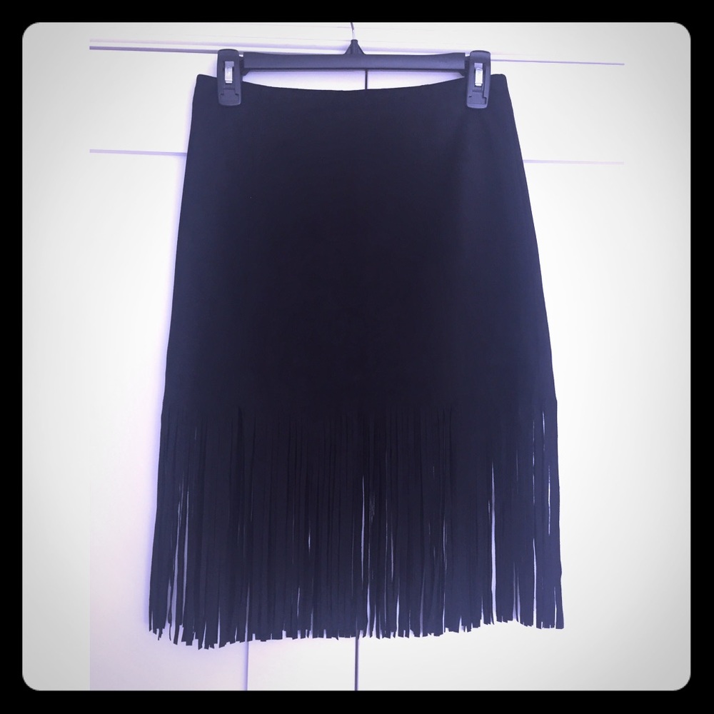 Cool, black fringed skirt