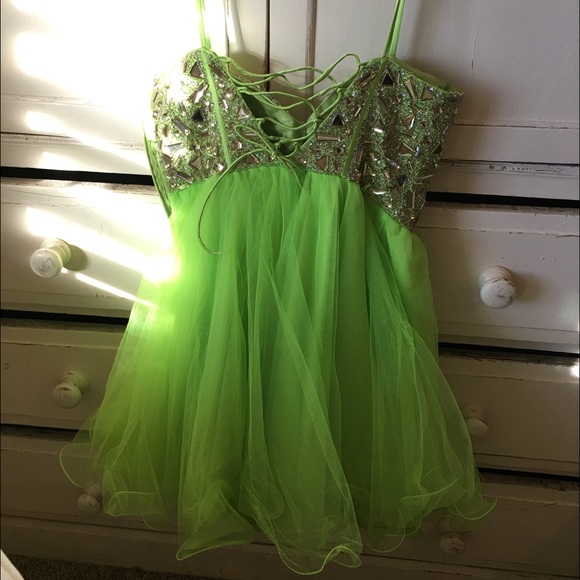 Green Homecoming Dress - Picture 3 of 5