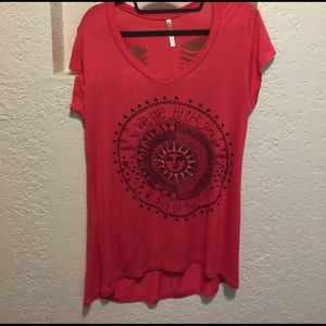 Red cutout top