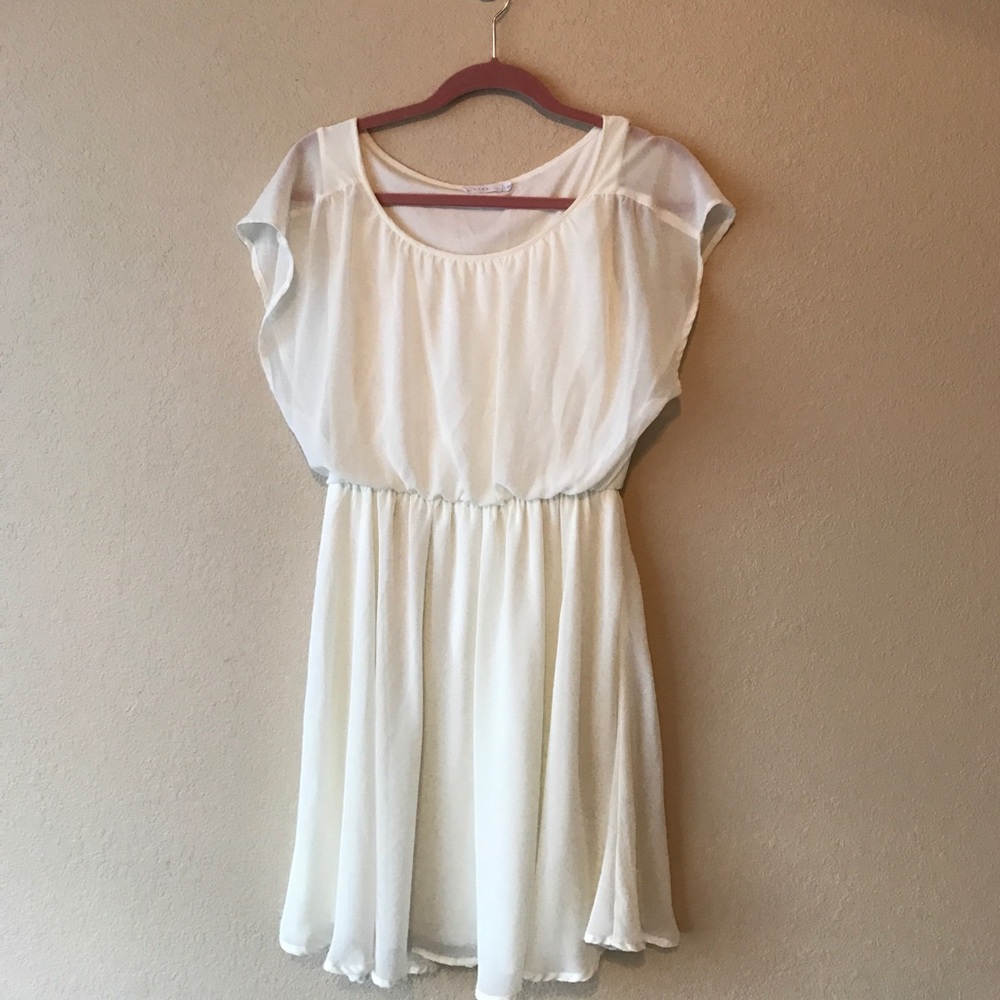 Flowy White Lush Dress