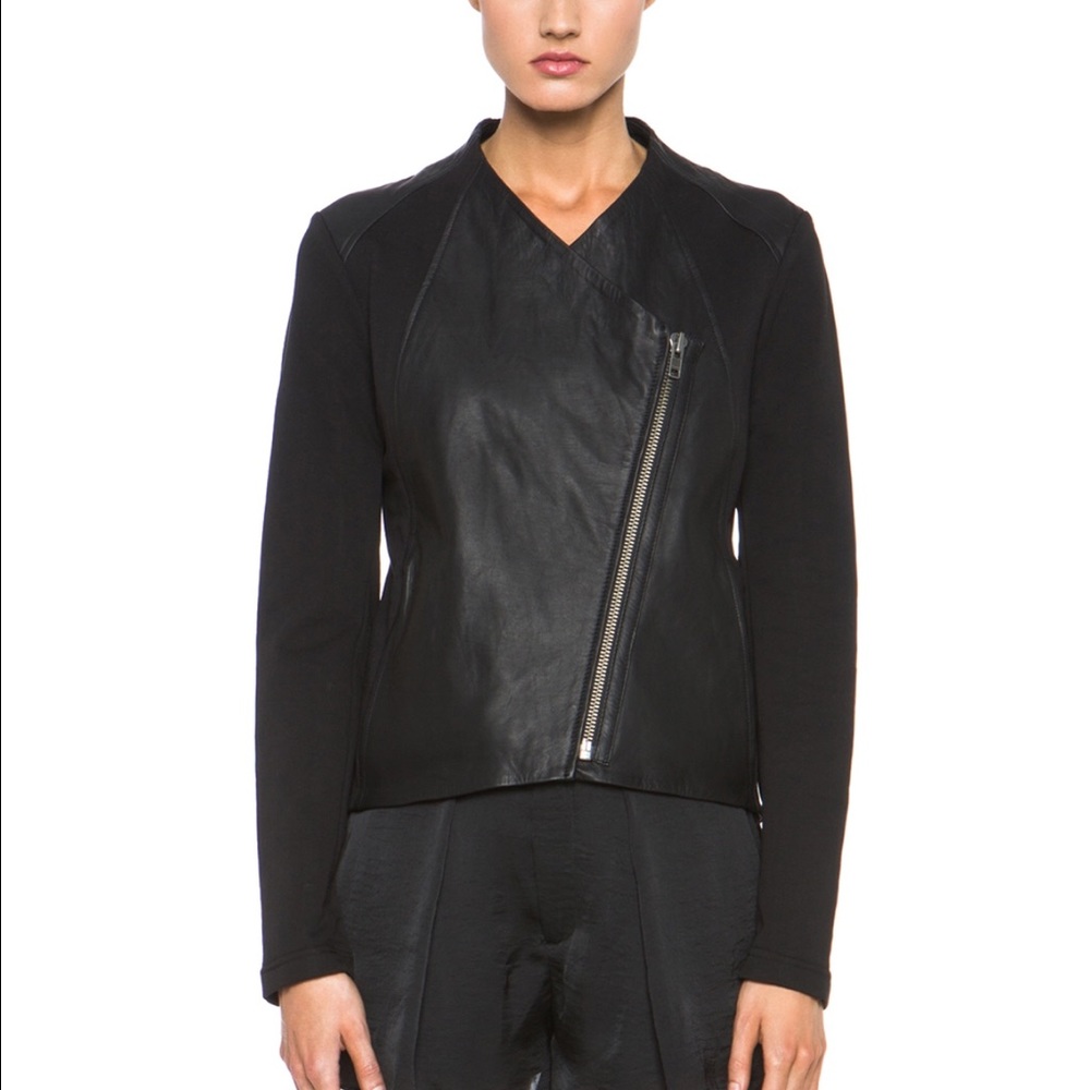 Helmut Lang washed leather jacket