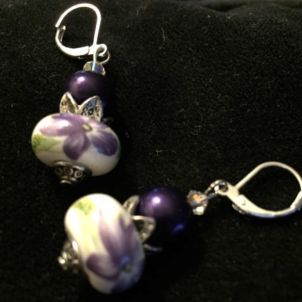 🟠 5/25 Purple Floral Earrings