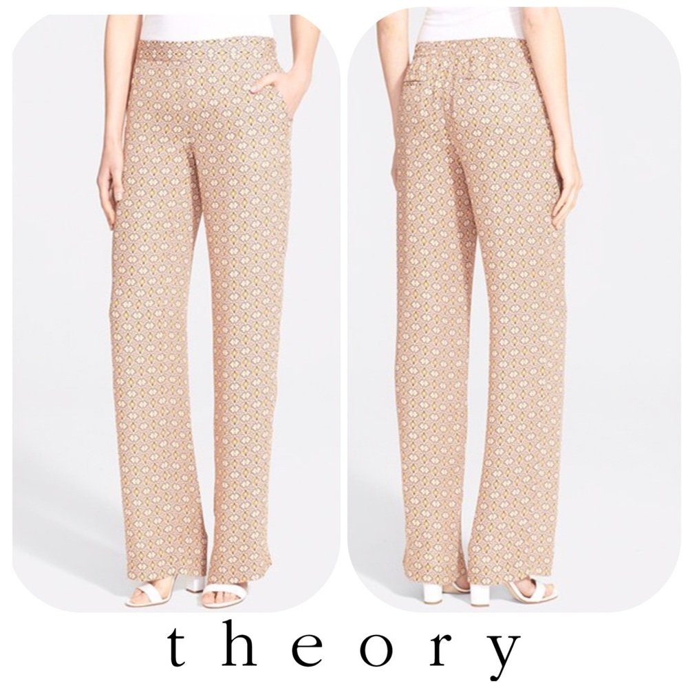 Mitrana Silk Trousers in Foulard Print