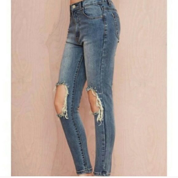 UNIF Peach Pit ripped jeans RARE - Picture 2 of 7