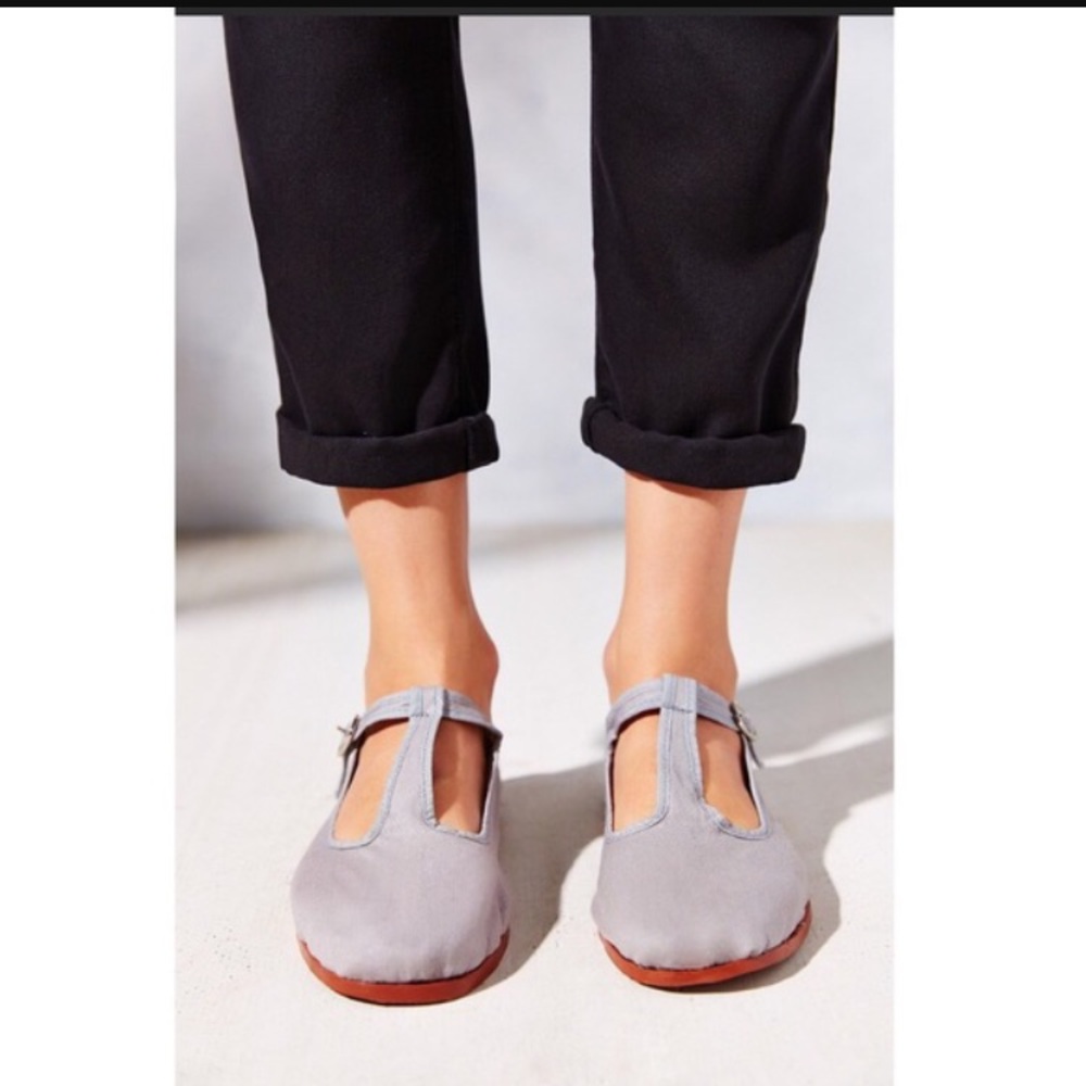 Urban Outfitters Grey Mary Jane Sandals