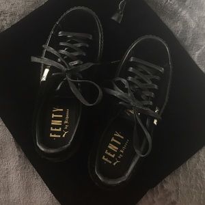 Fenty by Rihanna Velvet Creeper Sneakers in black