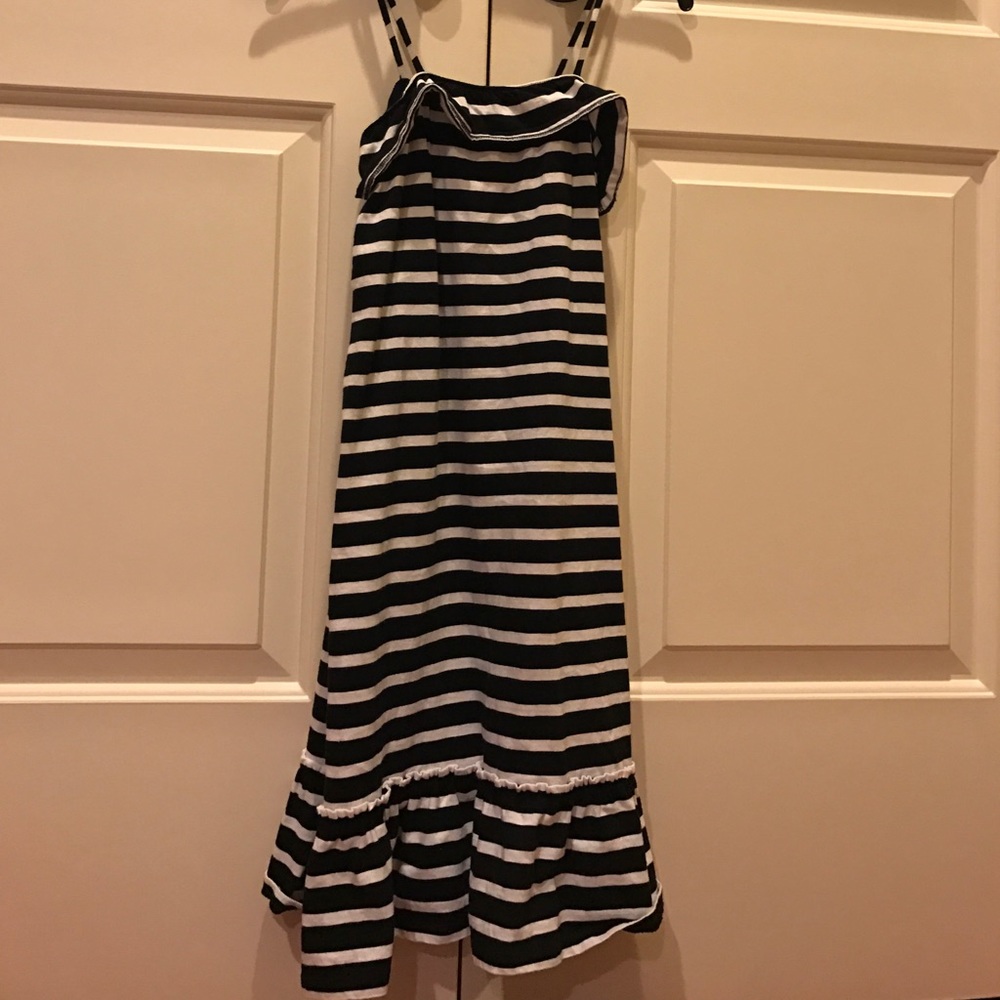 Gap Kids Black and White Striped Dress