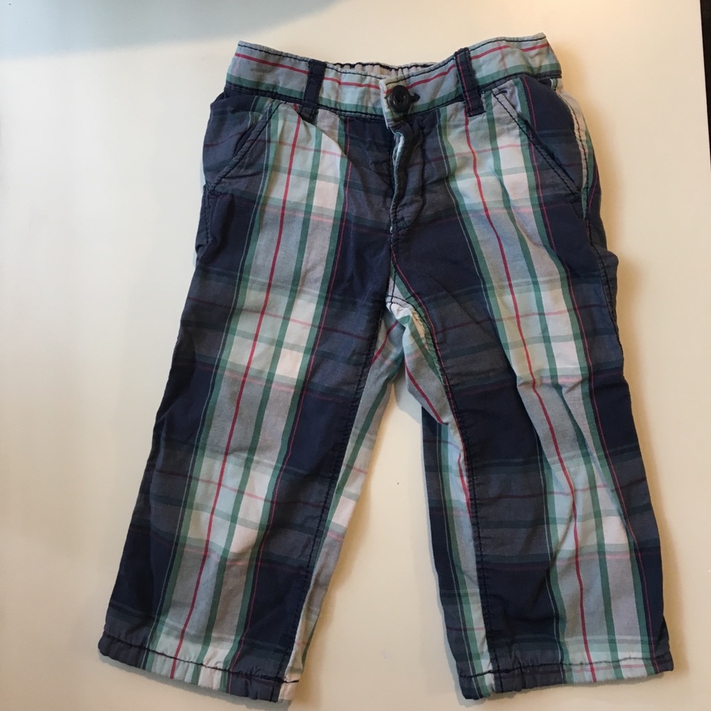 Gap: lined plaid pants (with matching hat!)