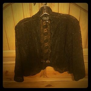 Cropped Lace Cardigan