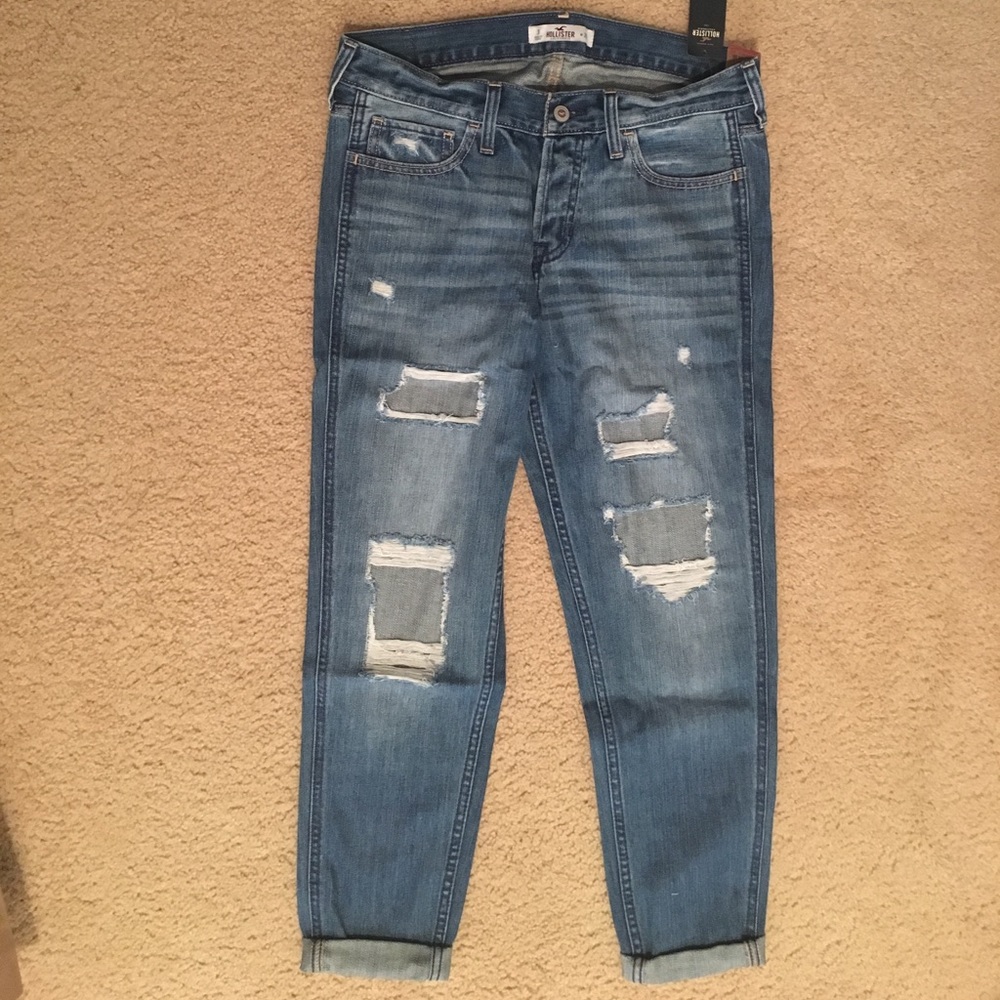 Hollister low rise boyfriend jeans