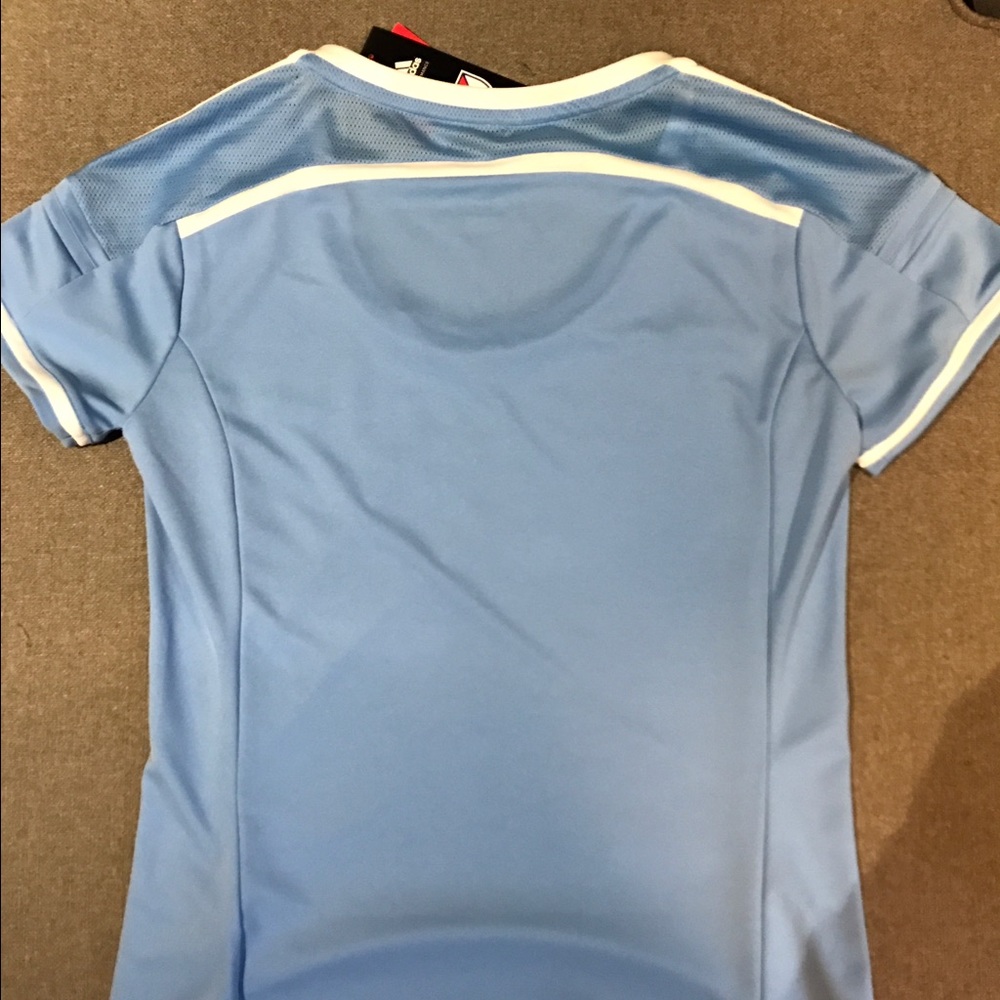 Blue and white adidas Ethad Airways soccer jersey - Picture 2 of 2