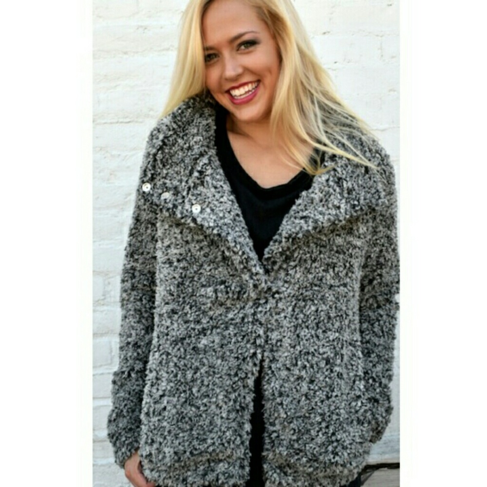 True Grit Dylan Frosty Sherpa Jacket (Charcoal)