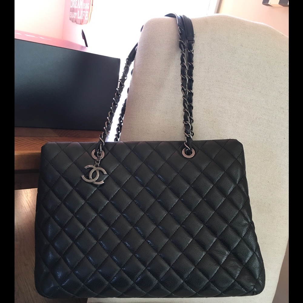 ~~SOLD~~Chanel black tote bag