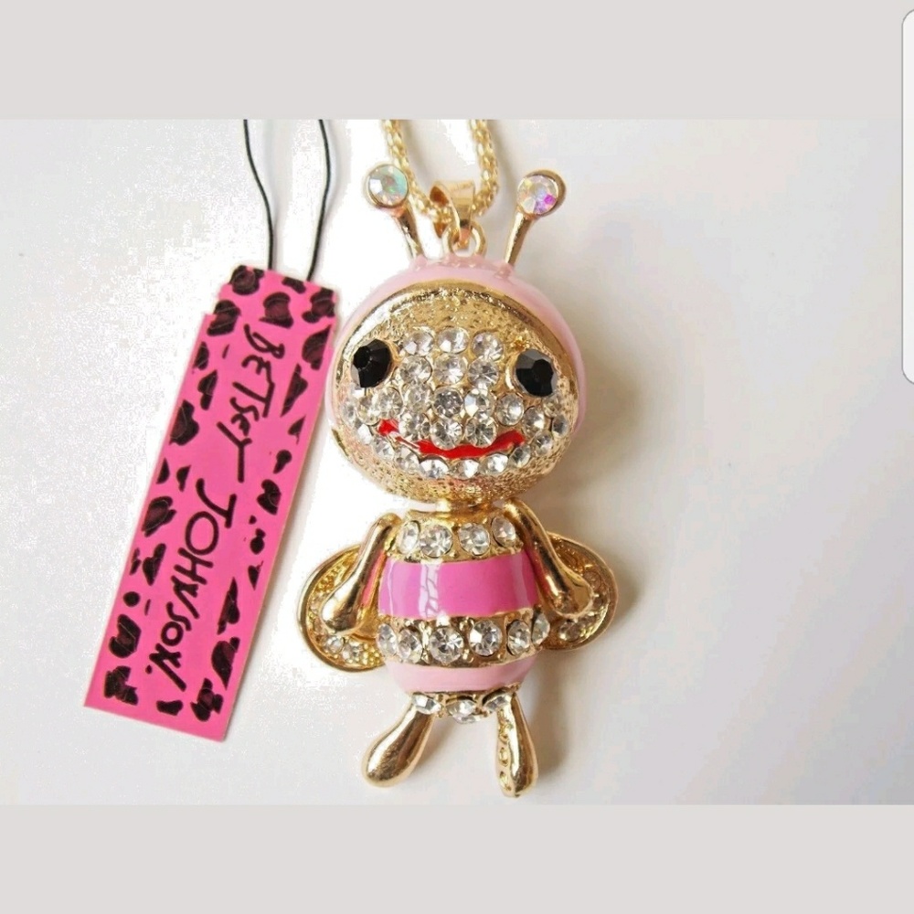 Rhinestone Bee Necklace