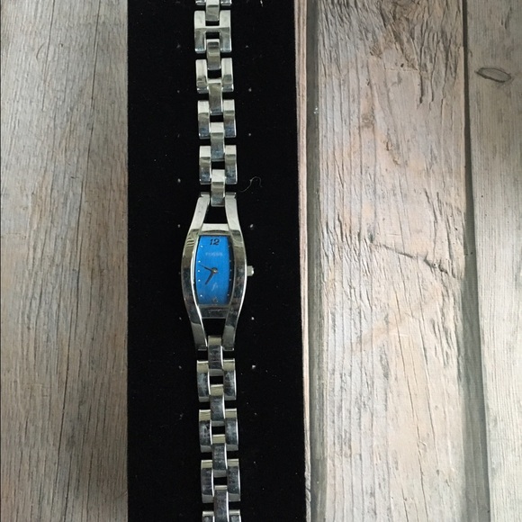 Fossil Women's Silver Link Watch with Blue Face - Picture 2 of 2