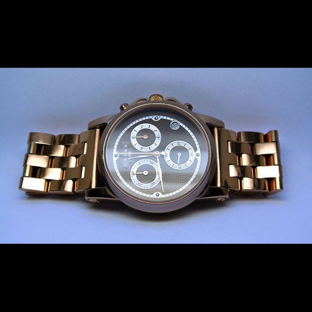 High Grade Swiss CROSS Mens 3 Register Chronograph