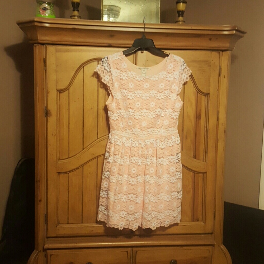 Lace Peach Dress
