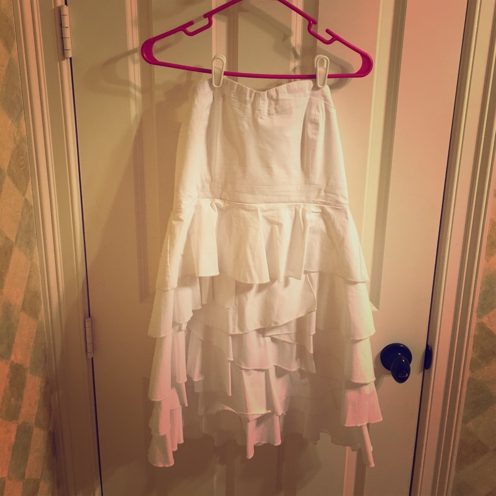 White Strapless Dress