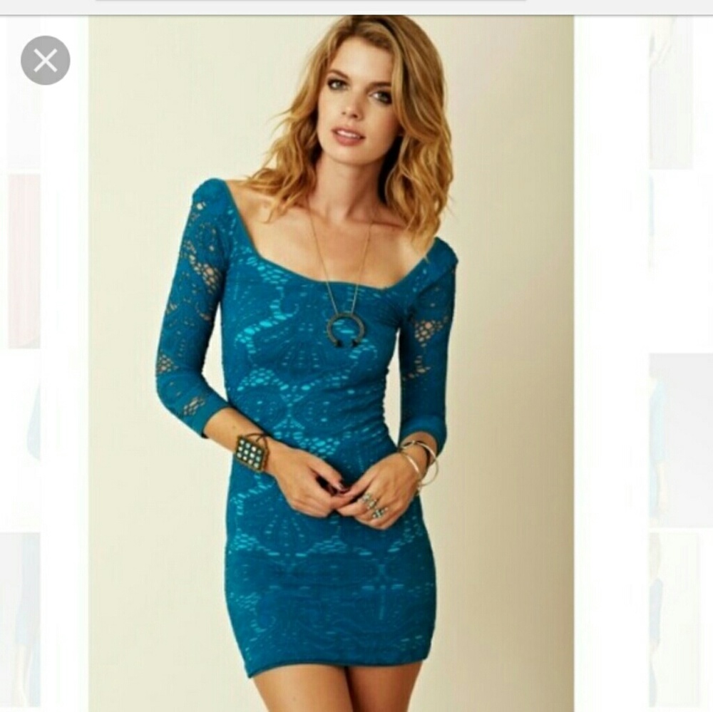 Free people turquoise medallion dress