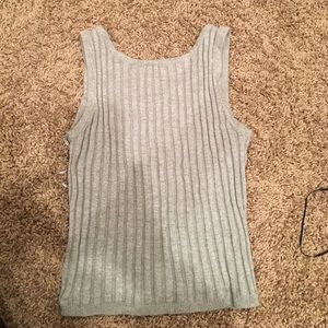 Gray crop top