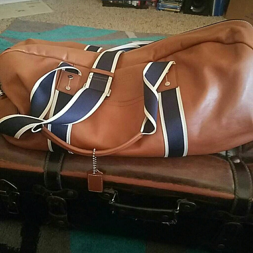 Coach heritage leather duffle