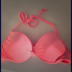 Pink, push-up bathing suit top