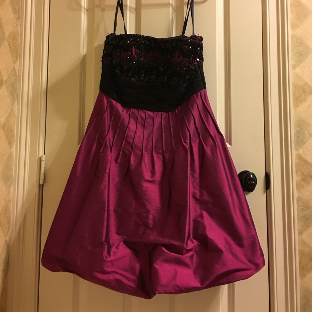 Strapless, beaded, bubble dress!