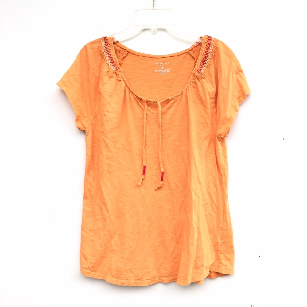Orange Printed Top