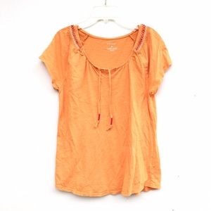 Orange Printed Top