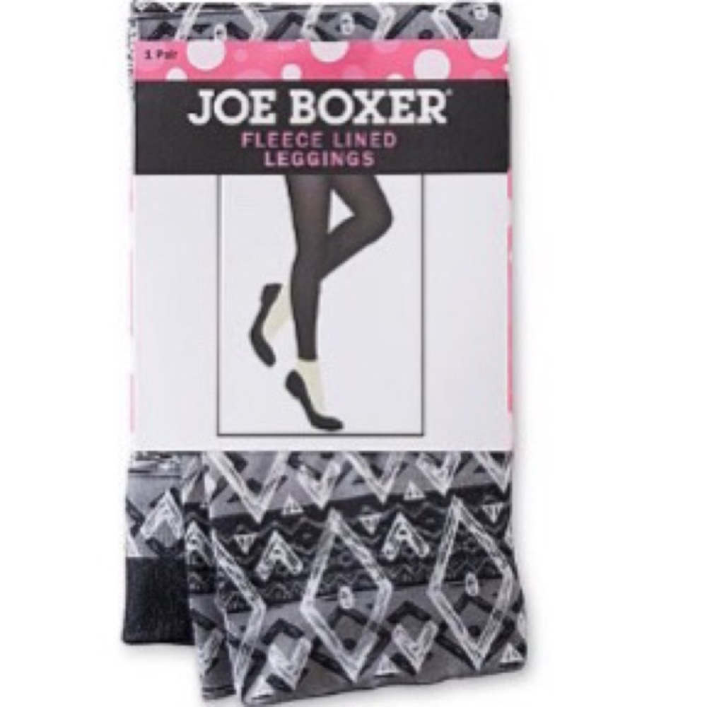 NEW Joe Boxer Fleece Lined Leggings Aztec Print