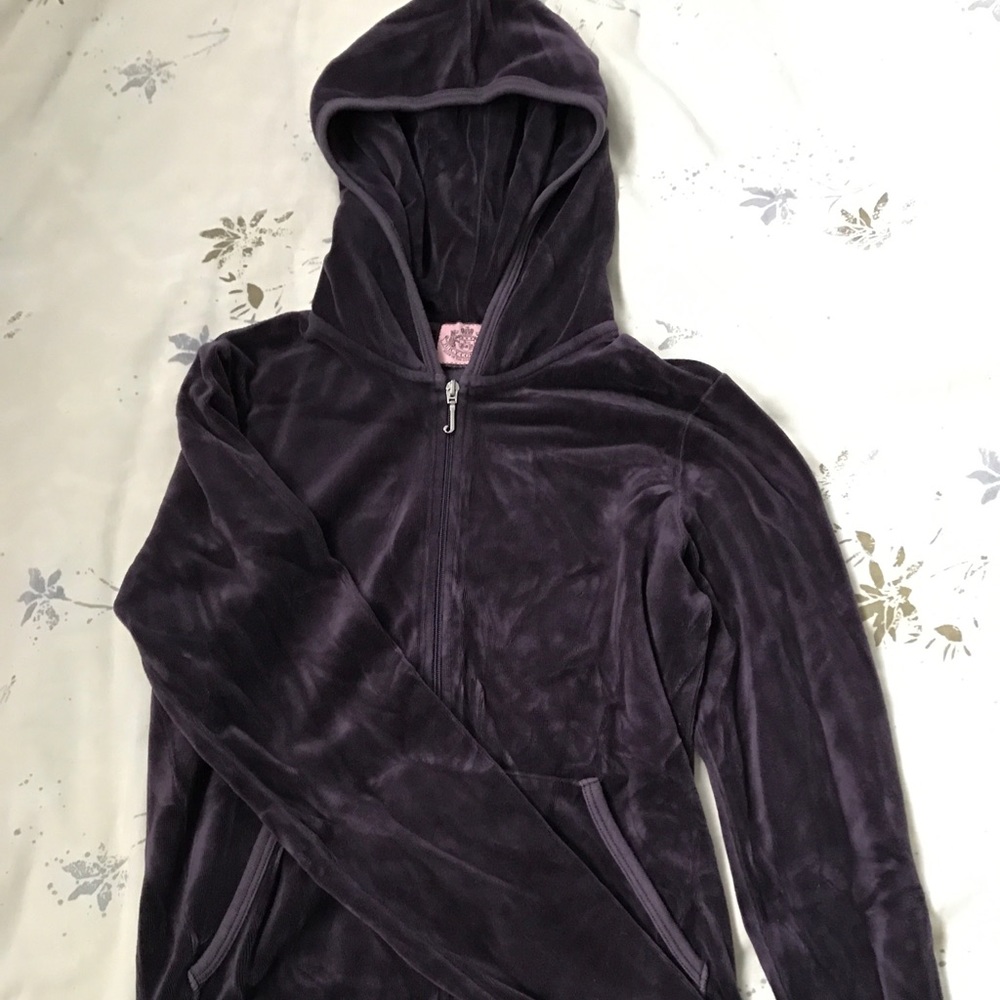 Juicy Couture dark purple velour jacket