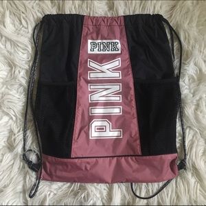 Pink Pull string backpack