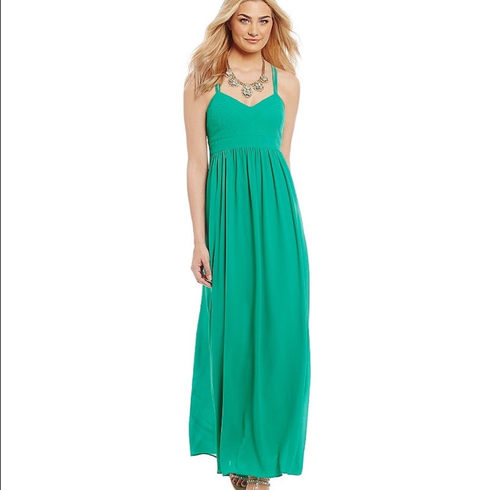 Badgley Mischka green maxi