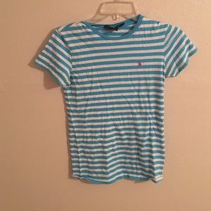 Ralph Lauren Sport Blue and white striped shirt