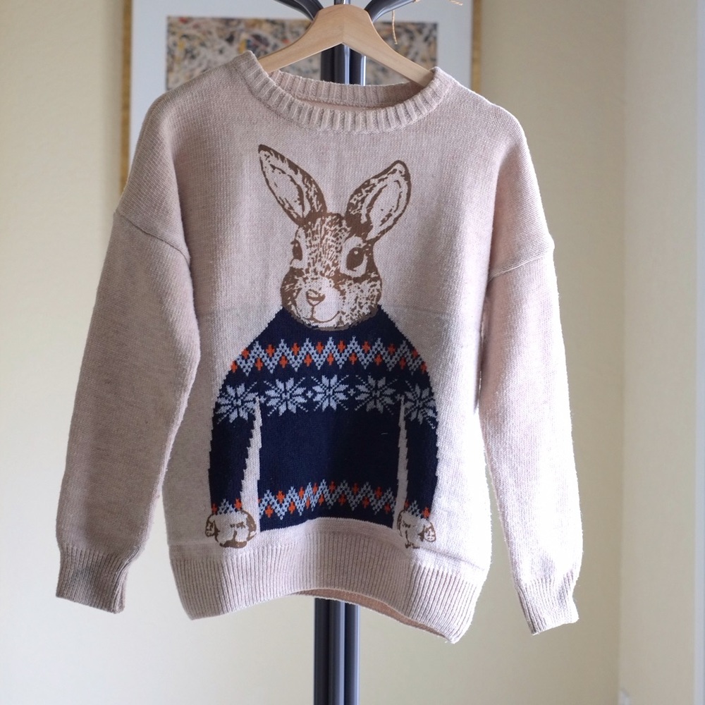 Bunny print sweater