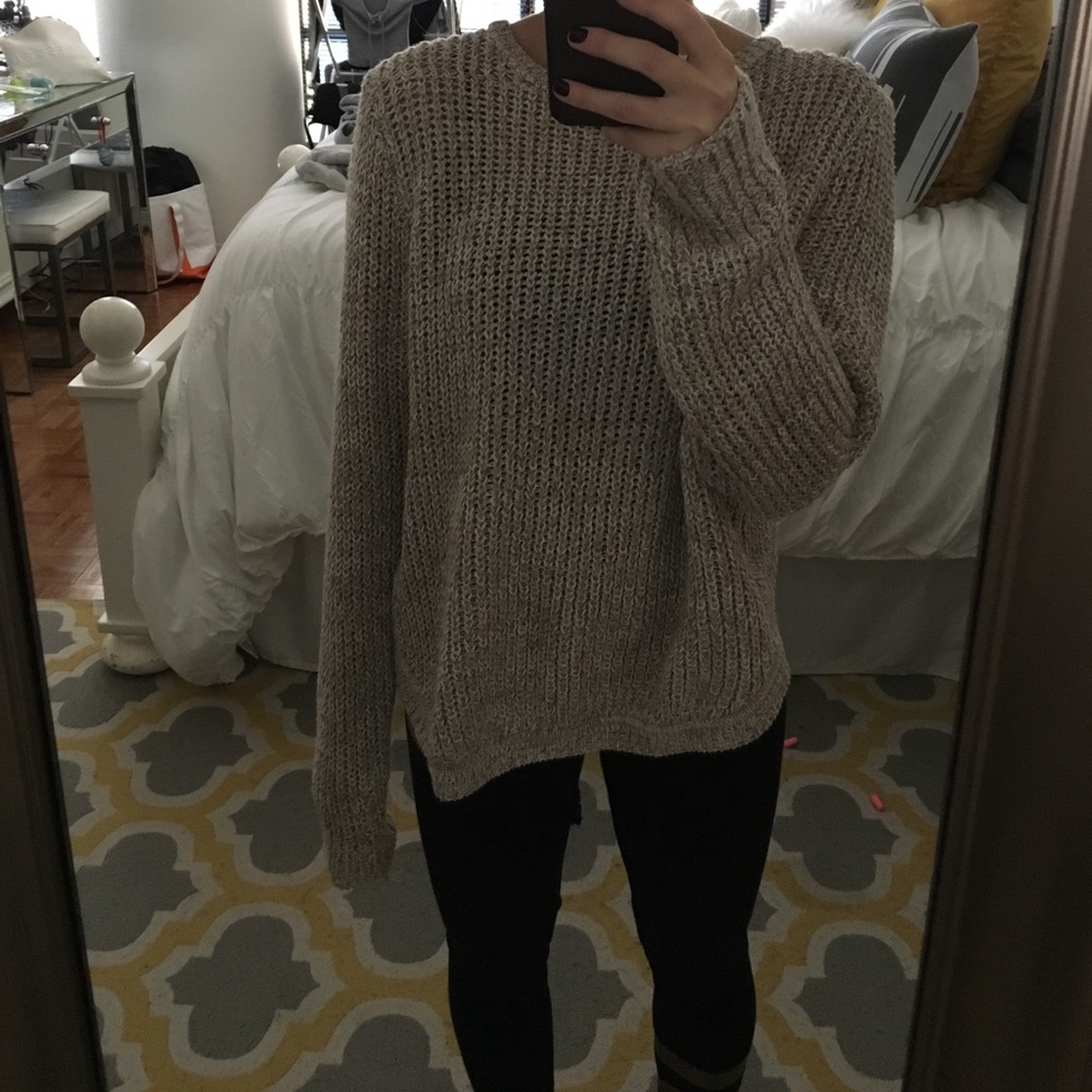 Beige mesh sweater from Urban Outfitters