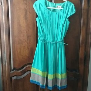 Turquoise dress with matching belt