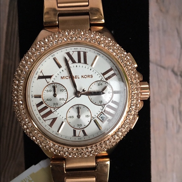 Michael Kors Women's Camille Rose Gold Watch - Picture 1 of 4