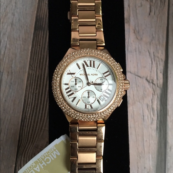 Michael Kors Women's Camille Rose Gold Watch - Picture 2 of 4
