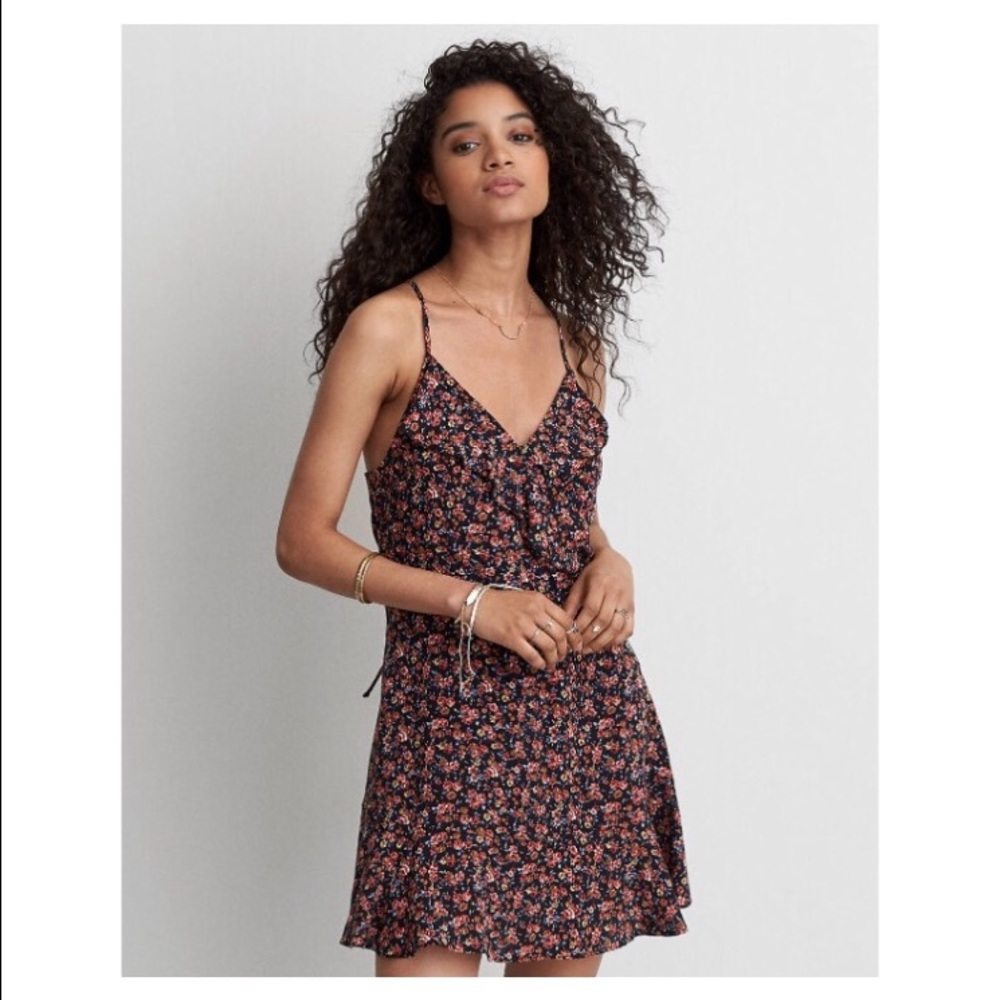 Lace-up Back Fit & Flare American Eagle Dress